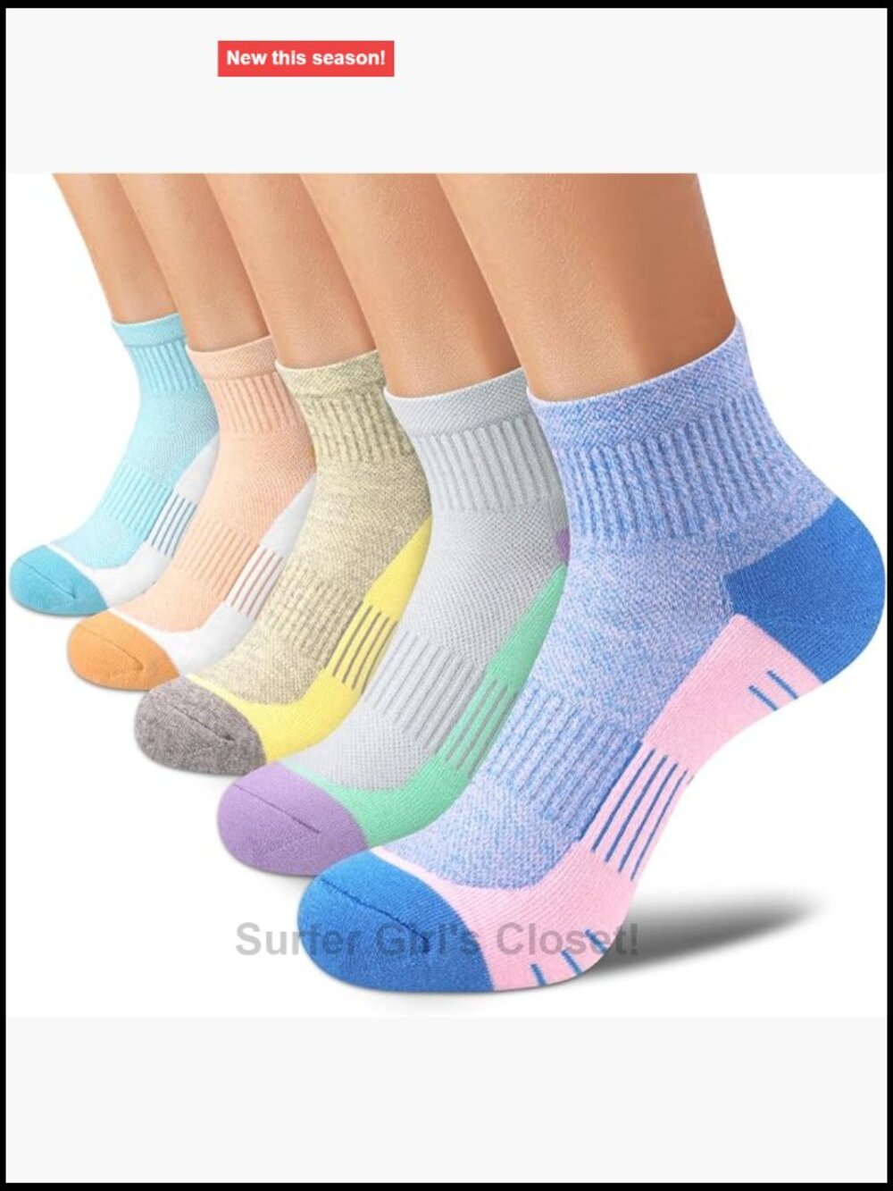 Women Athletic Ankle Cushioned Running Socks 6-Pair